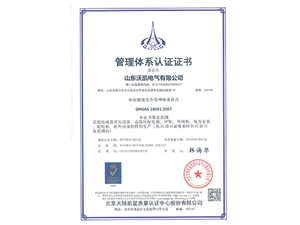 職業健康安全管理體系認證中文